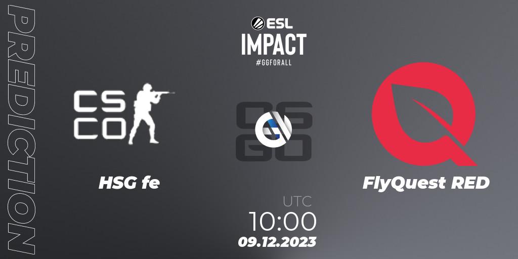 HSG vs FlyQuest RED: Match Prediction. 09.12.23, CS2 (CS:GO), ESL Impact League Season 4