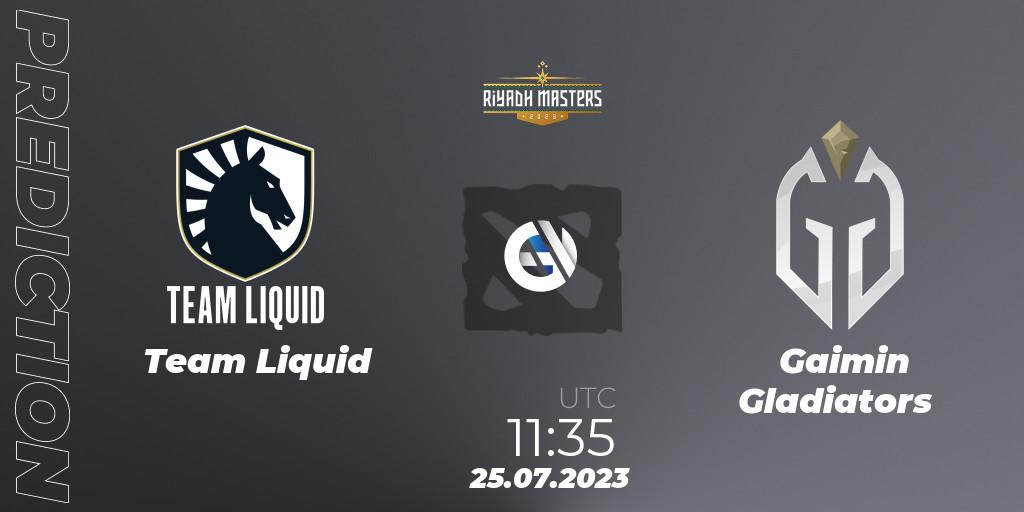Team Liquid vs Gaimin Gladiators: Match Prediction. 25.07.2023 at 12:34, Dota 2, Riyadh Masters 2023