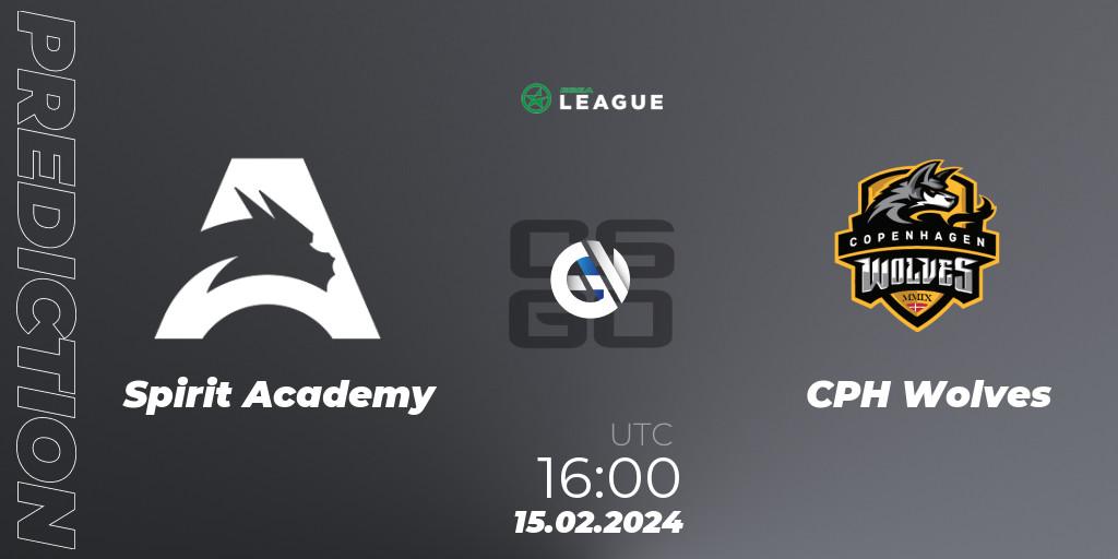Spirit Academy vs CPH Wolves: Match Prediction. 15.02.24, CS2 (CS:GO), ESEA Season 48: Advanced Division - Europe