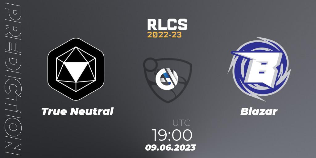 True Neutral vs Blazar: Match Prediction. 09.06.23, Rocket League, RLCS 2022-23 - Spring: South America Regional 3 - Spring Invitational