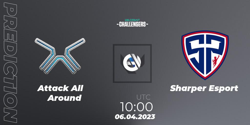 Attack All Around vs Sharper Esport: Match Prediction. 06.04.2023 at 10:00, VALORANT, VALORANT Challengers 2023: Thailand Split 2