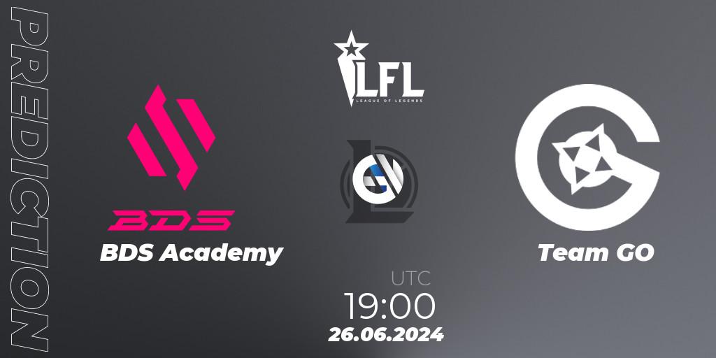BDS Academy vs Team GO: Match Prediction. 26.06.2024 at 19:00, LoL, LFL Summer 2024