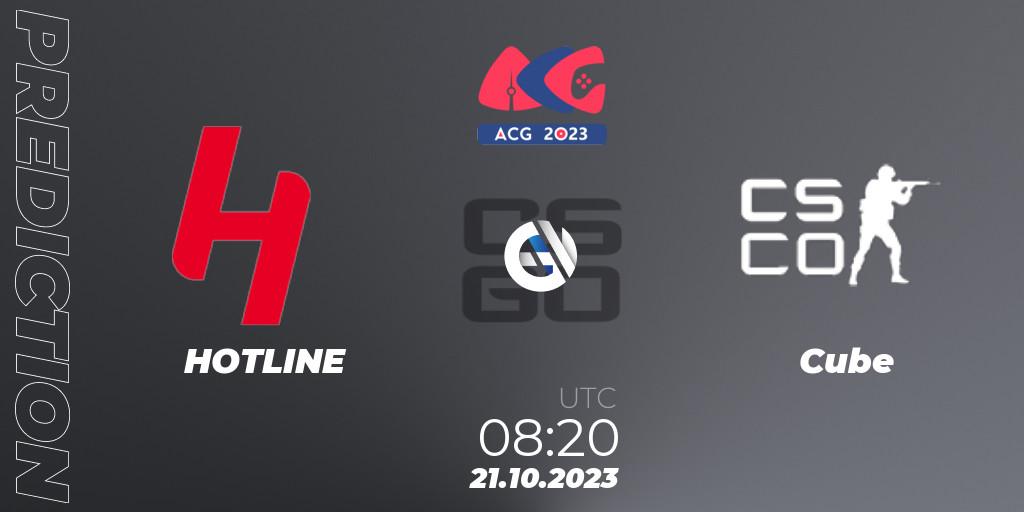 HOTLINE vs Cube: Match Prediction. 21.10.2023 at 08:20, Counter-Strike (CS2), Almaty Cyber Games 2023