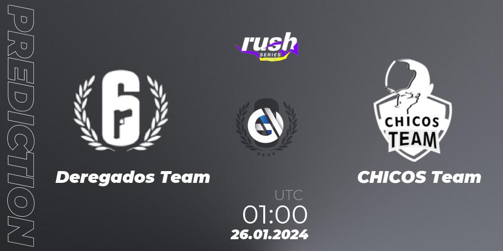 Deregados Team vs CHICOS Team: Match Prediction. 27.01.2024 at 01:00, Rainbow Six, RUSH SERIES Summer