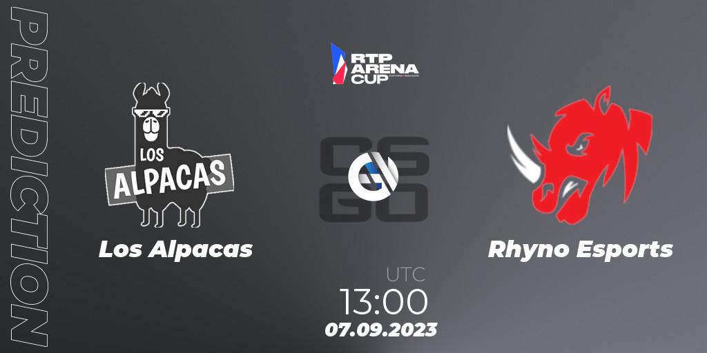 Los Alpacas vs Rhyno Esports: Match Prediction. 07.09.2023 at 13:00, Counter-Strike (CS2), RTP Arena Cup 2023