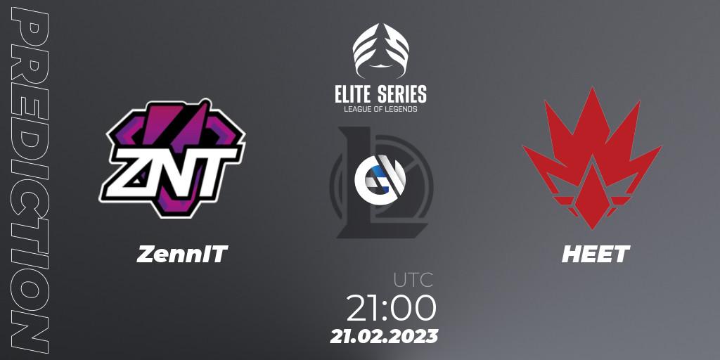 ZennIT vs HEET: Match Prediction. 21.02.2023 at 21:00, LoL, Elite Series Spring 2023 - Group Stage