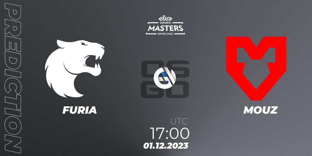 FURIA vs MOUZ: Match Prediction. 01.12.23, CS2 (CS:GO), Elisa Masters Espoo 2023