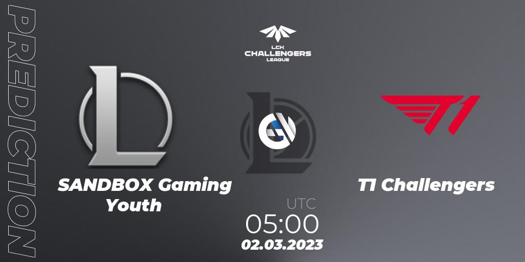SANDBOX Gaming Youth vs T1 Challengers: Match Prediction. 02.03.2023 at 05:00, LoL, LCK Challengers League 2023 Spring