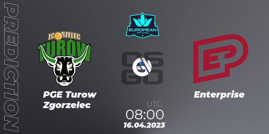 PGE Turow Zgorzelec vs Enterprise: Match Prediction. 17.04.2023 at 08:00, Counter-Strike (CS2), European Pro League Season 7