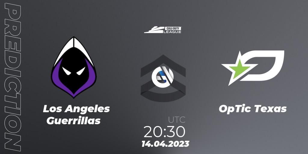Los Angeles Guerrillas vs OpTic Texas: Match Prediction. 14.04.2023 at 20:30, Call of Duty, Call of Duty League 2023: Stage 4 Major Qualifiers