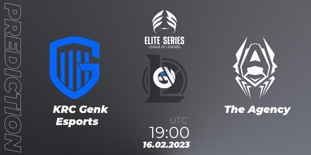 KRC Genk Esports vs The Agency: Match Prediction. 16.02.23, LoL, Elite Series Spring 2023 - Group Stage