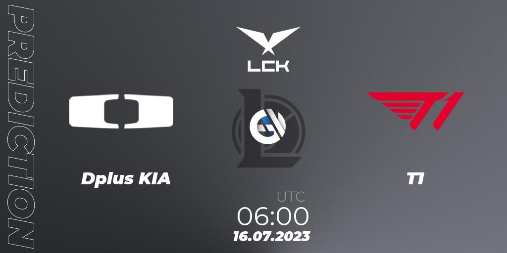 Dplus KIA vs T1: Match Prediction. 16.07.23, LoL, LCK Summer 2023 Regular Season