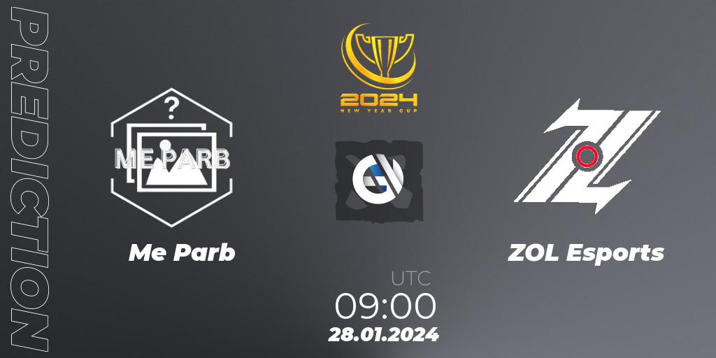 Me Parb vs ZOL Esports: Match Prediction. 28.01.2024 at 08:59, Dota 2, New Year Cup 2024