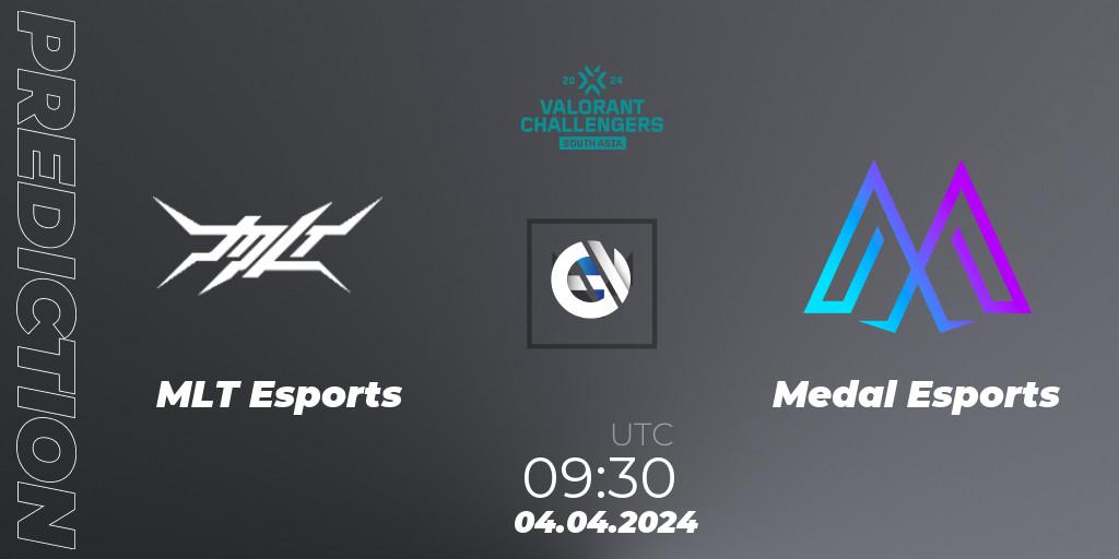 MLT Esports vs Medal Esports: Match Prediction. 04.04.2024 at 09:30, VALORANT, VALORANT Challengers 2024 South Asia: Split 1 - Cup 2