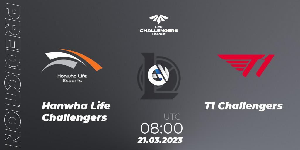 Hanwha Life Challengers vs T1 Challengers: Match Prediction. 21.03.2023 at 08:00, LoL, LCK Challengers League 2023 Spring