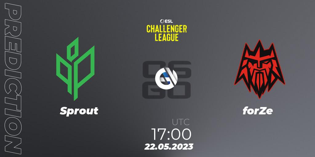Sprout vs forZe: Match Prediction. 22.05.2023 at 17:00, Counter-Strike (CS2), ESL Challenger League Season 45: Europe