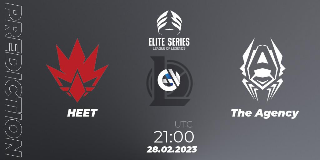 HEET vs The Agency: Match Prediction. 28.02.23, LoL, Elite Series Spring 2023 - Group Stage