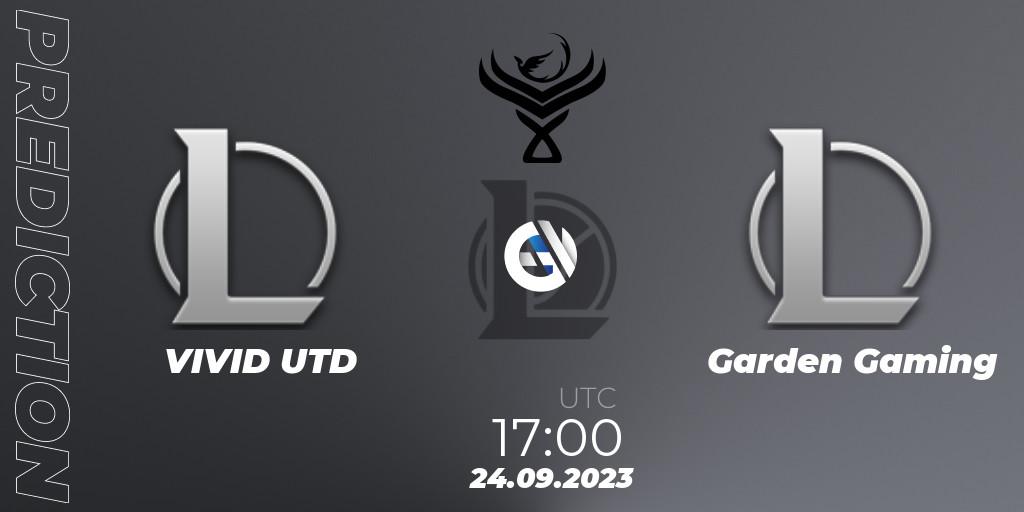 VIVID UTD vs Garden Gaming: Match Prediction. 24.09.2023 at 17:00, LoL, Leagues.gg Danish National League 2023