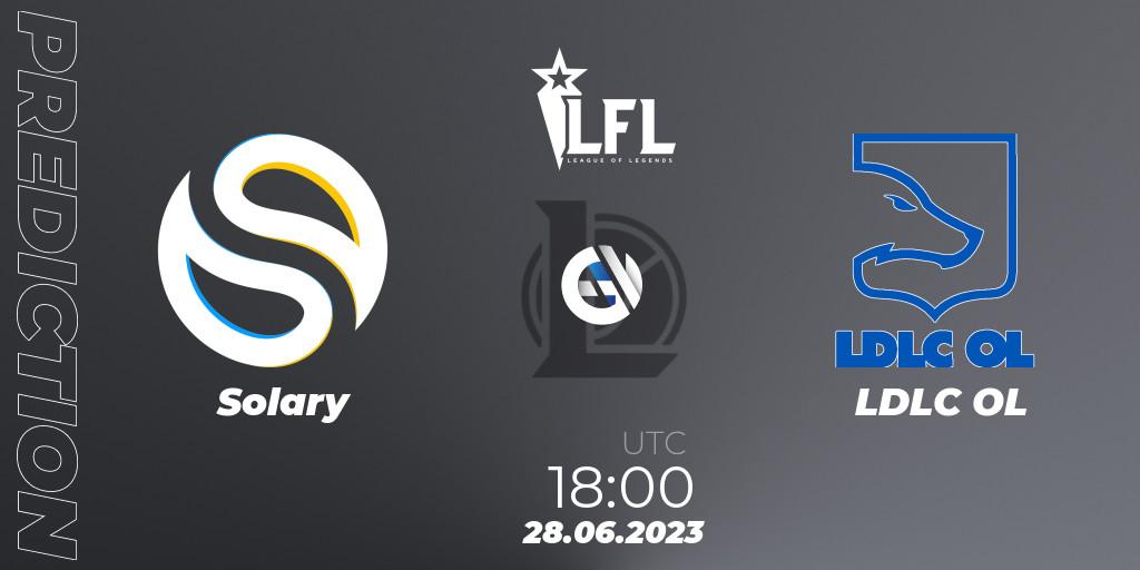 Solary vs LDLC OL: Match Prediction. 28.06.23, LoL, LFL Summer 2023 - Group Stage
