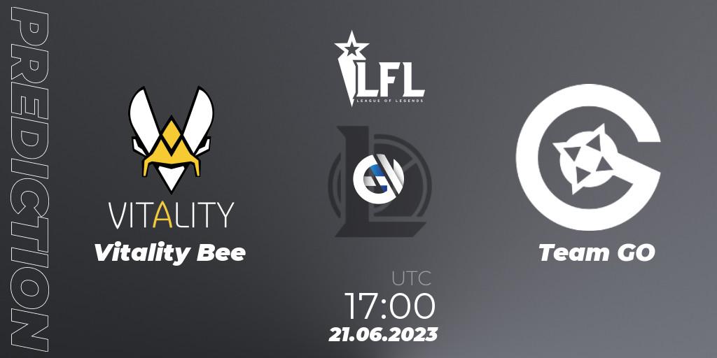 Vitality Bee vs Team GO: Match Prediction. 21.06.23, LoL, LFL Summer 2023 - Group Stage