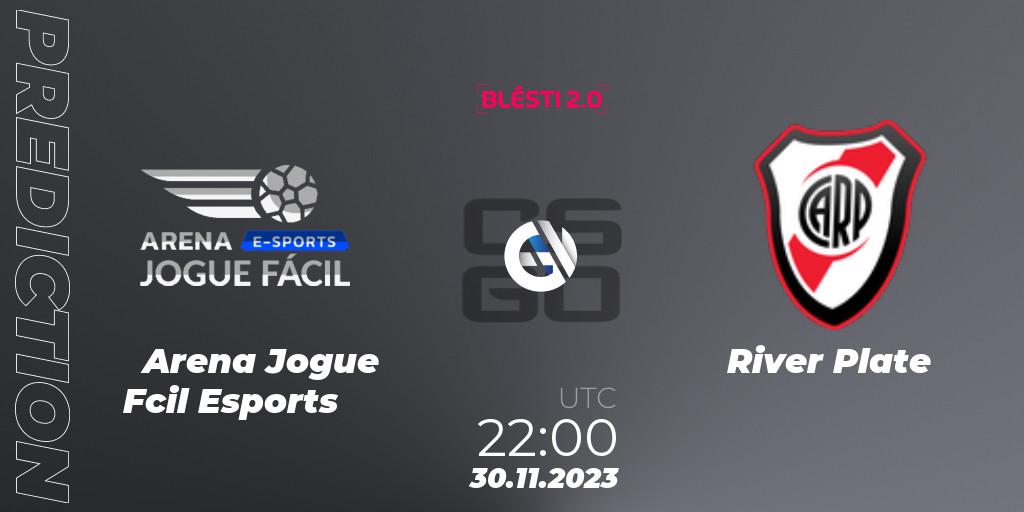 Arena Jogue Fácil Esports vs River Plate: Match Prediction. 30.11.2023 at 17:00, Counter-Strike (CS2), BLÉSTI 2.0