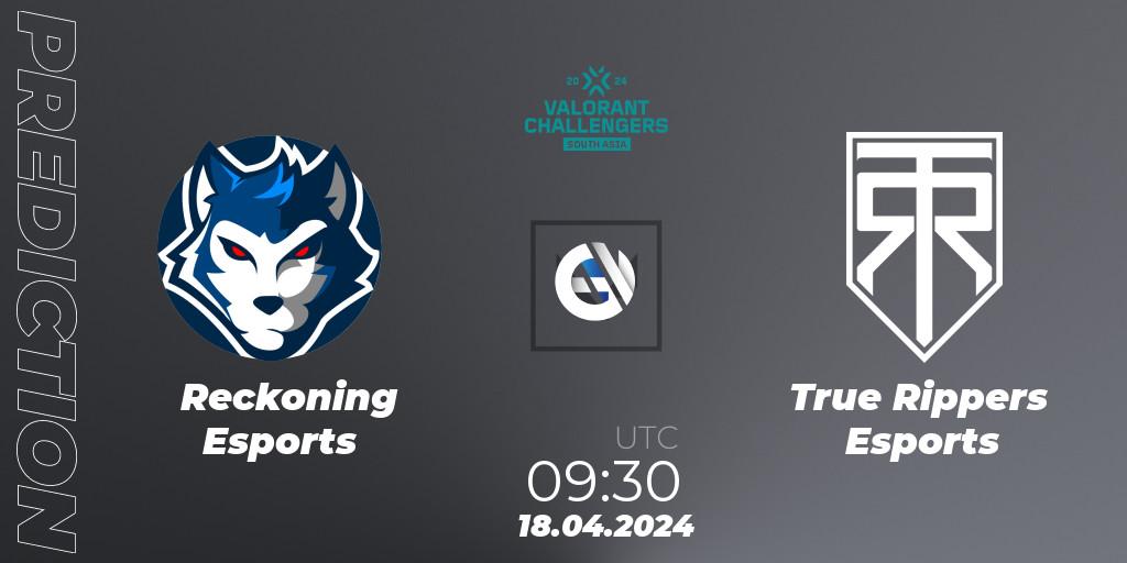 Reckoning Esports vs True Rippers Esports: Match Prediction. 18.04.24, VALORANT, VALORANT Challengers 2024 South Asia: Split 1 - Cup 2