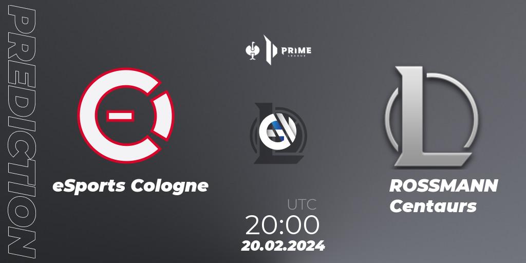 eSports Cologne vs ROSSMANN Centaurs: Match Prediction. 20.02.2024 at 20:00, LoL, Prime League 2nd Division