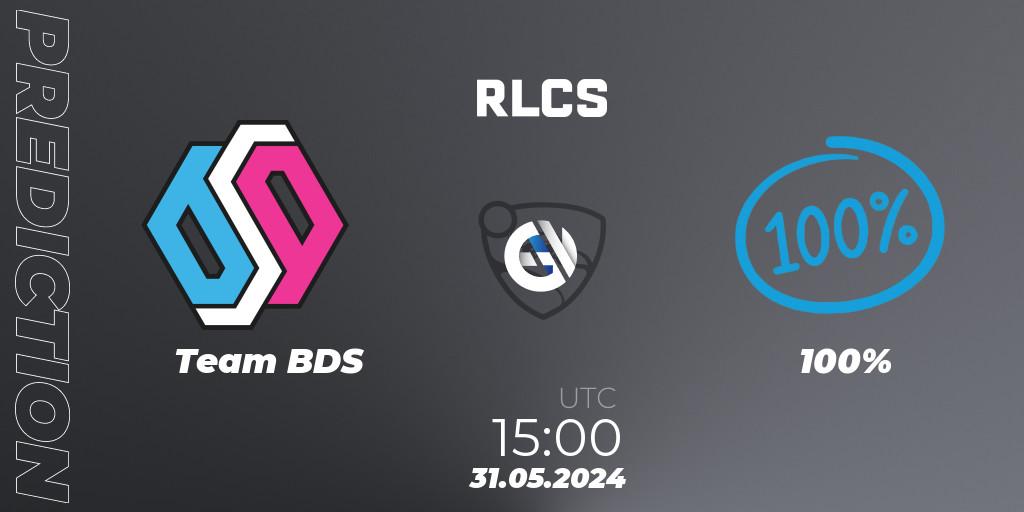 Team BDS vs 100%: Match Prediction. 31.05.2024 at 15:00, Rocket League, RLCS 2024 - Major 2: EU Open Qualifier 6