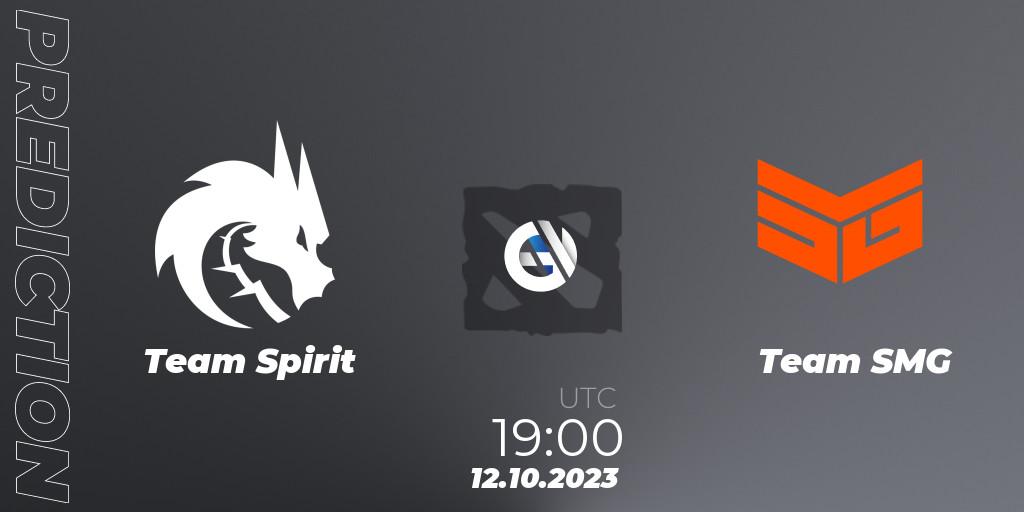 Team Spirit vs Team SMG: Match Prediction. 12.10.23, Dota 2, The International 2023 - Group Stage