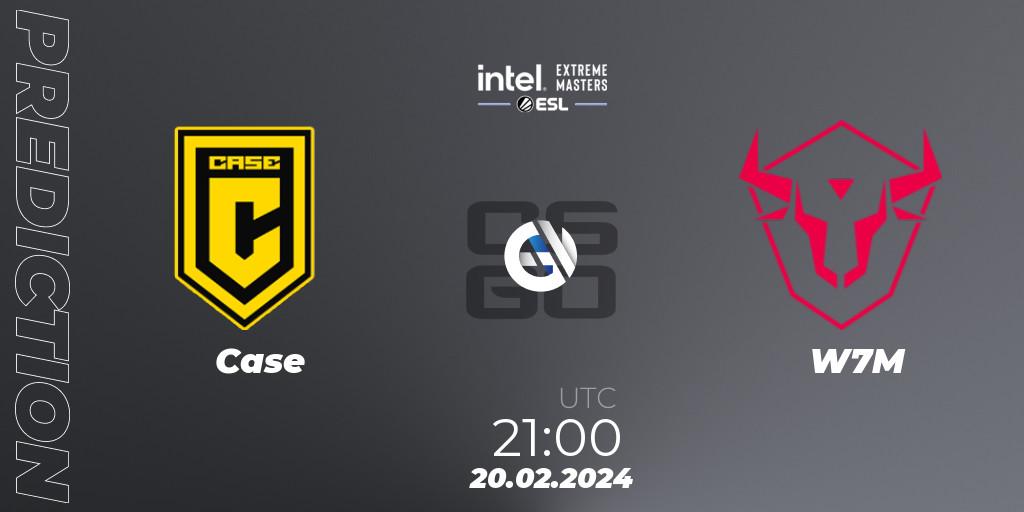 Case vs W7M: Match Prediction. 20.02.2024 at 21:00, Counter-Strike (CS2), Intel Extreme Masters Dallas 2024: South American Open Qualifier #2