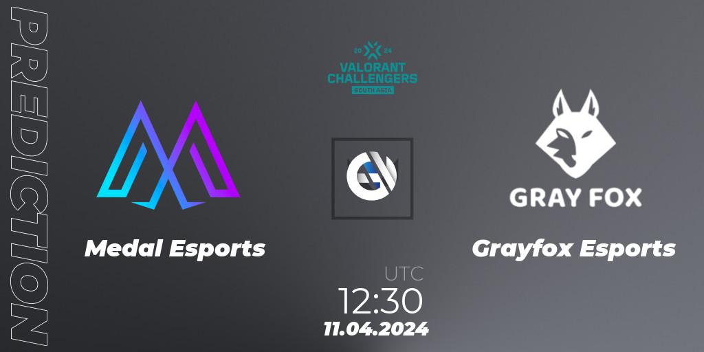 Medal Esports vs Grayfox Esports: Match Prediction. 11.04.2024 at 12:30, VALORANT, VALORANT Challengers 2024 South Asia: Split 1 - Cup 2