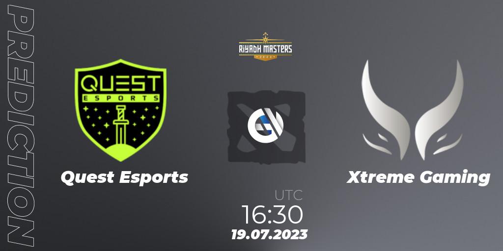 PSG Quest vs Xtreme Gaming: Match Prediction. 19.07.2023 at 17:55, Dota 2, Riyadh Masters 2023 - Play-In