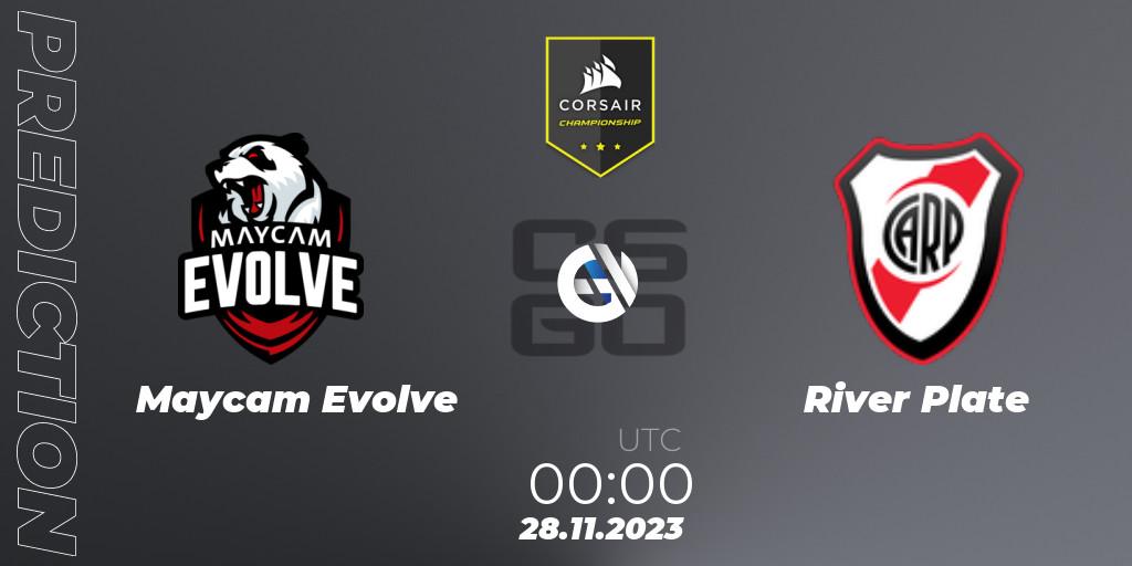 Maycam Evolve vs River Plate: Match Prediction. 28.11.2023 at 00:00, Counter-Strike (CS2), Corsair Championship 2023