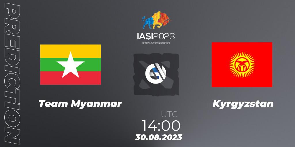 Team Myanmar vs Kyrgyzstan: Match Prediction. 30.08.23, Dota 2, IESF World Championship 2023