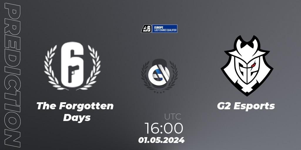 The Forgotten Days vs G2 Esports: Match Prediction. 01.05.2024 at 16:00, Rainbow Six, Europe League 2024 - Stage 1 LCQ