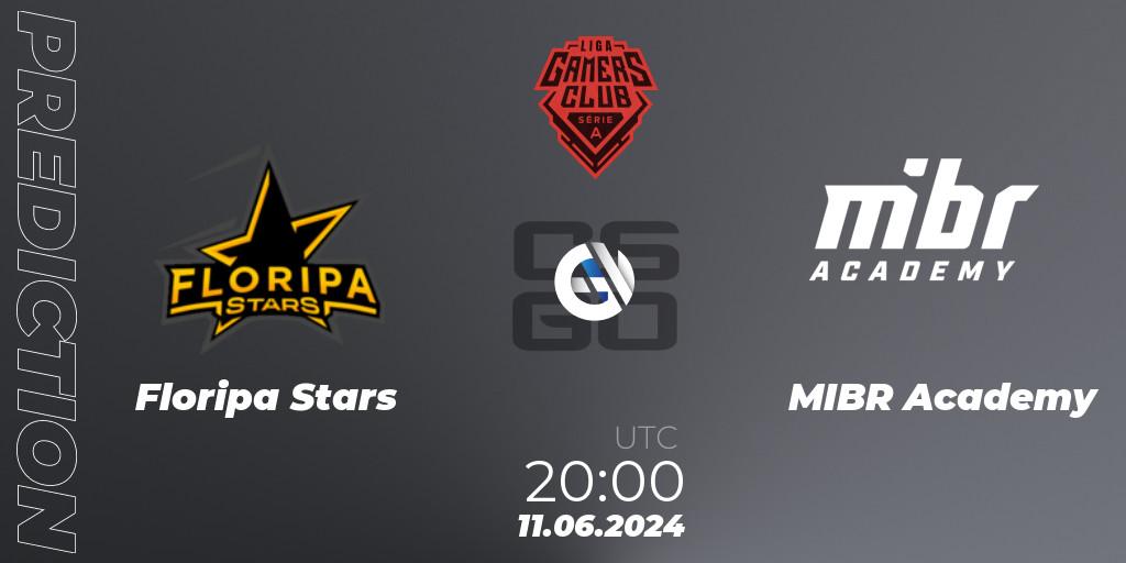 Floripa Stars vs MIBR Academy: Match Prediction. 11.06.2024 at 20:00, Counter-Strike (CS2), Gamers Club Liga Série A: June 2024