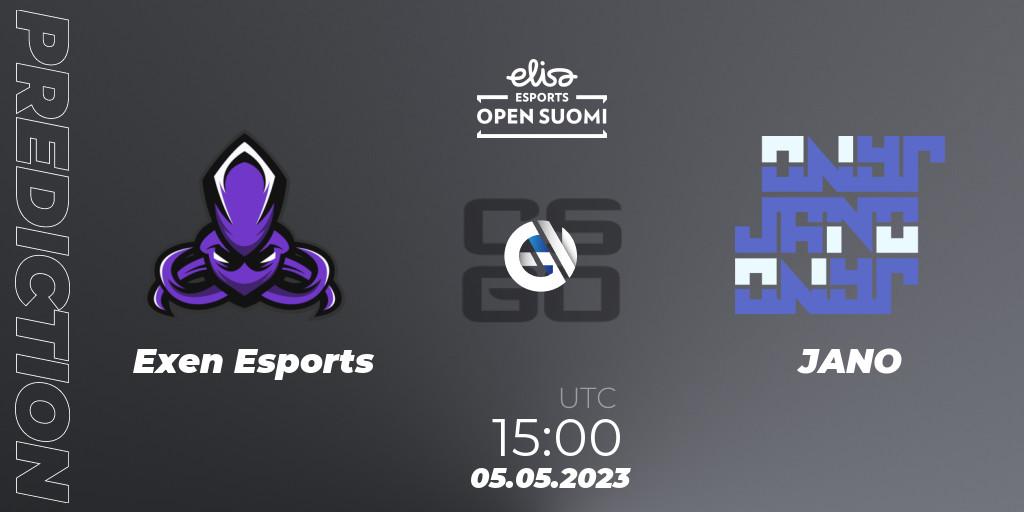 Exen Esports vs JANO: Match Prediction. 05.05.2023 at 16:30, Counter-Strike (CS2), Elisa Open Suomi Season 5
