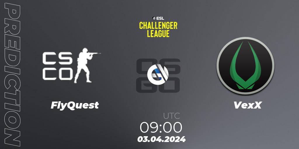 FlyQuest vs VexX: Match Prediction. 03.04.2024 at 09:00, Counter-Strike (CS2), ESL Challenger League Season 47: Oceania
