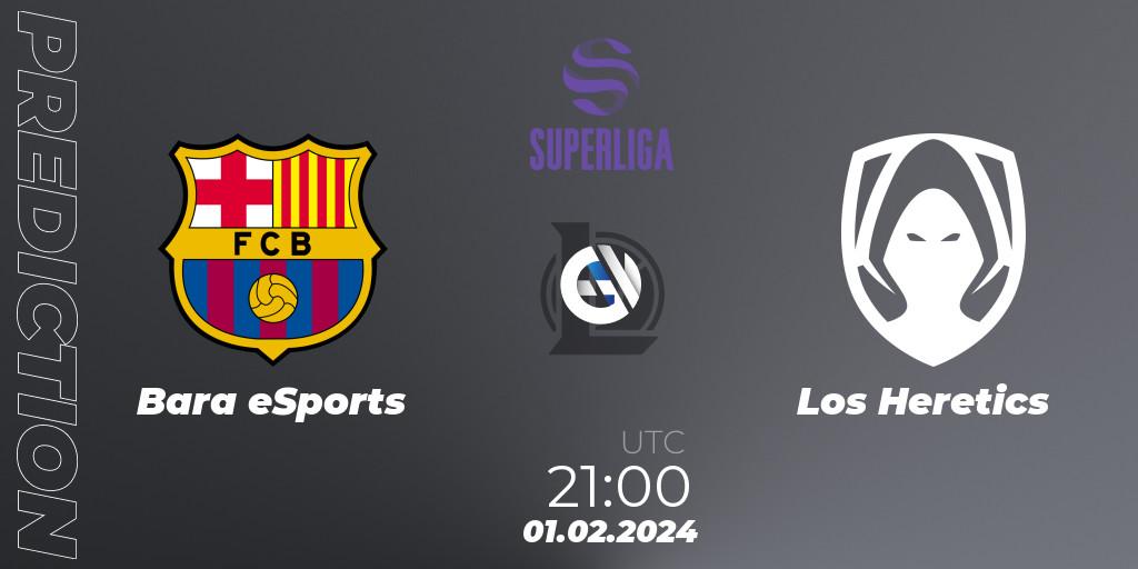 Barça eSports vs Los Heretics: Match Prediction. 01.02.2024 at 21:00, LoL, Superliga Spring 2024 - Group Stage