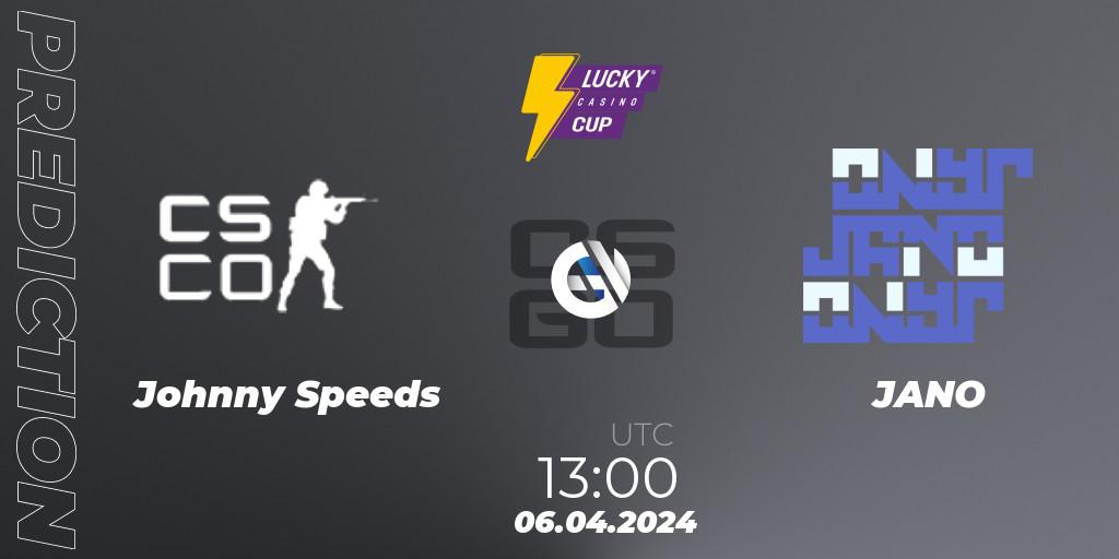 Johnny Speeds vs JANO: Match Prediction. 06.04.2024 at 13:00, Counter-Strike (CS2), Esportal LuckyCasino Cup 2024