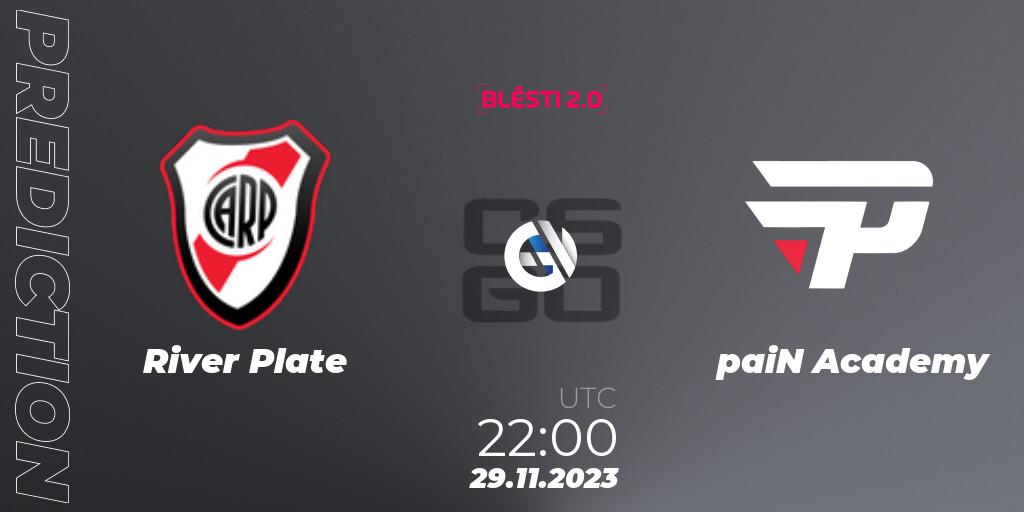 River Plate vs paiN Academy: Match Prediction. 29.11.2023 at 17:00, Counter-Strike (CS2), BLÉSTI 2.0