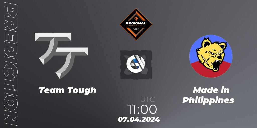 Team Tough vs Made in Philippines: Match Prediction. 07.04.2024 at 11:30, Dota 2, RES Regional Series: SEA #2