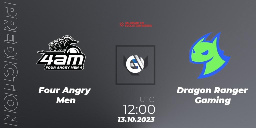 Four Angry Men vs Dragon Ranger Gaming: Match Prediction. 13.10.23, VALORANT, VALORANT China Evolution Series Act 2: Selection - Play-In