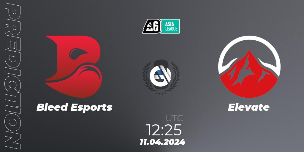 Bleed Esports vs Elevate: Match Prediction. 11.04.24, Rainbow Six, Asia League 2024 - Stage 1