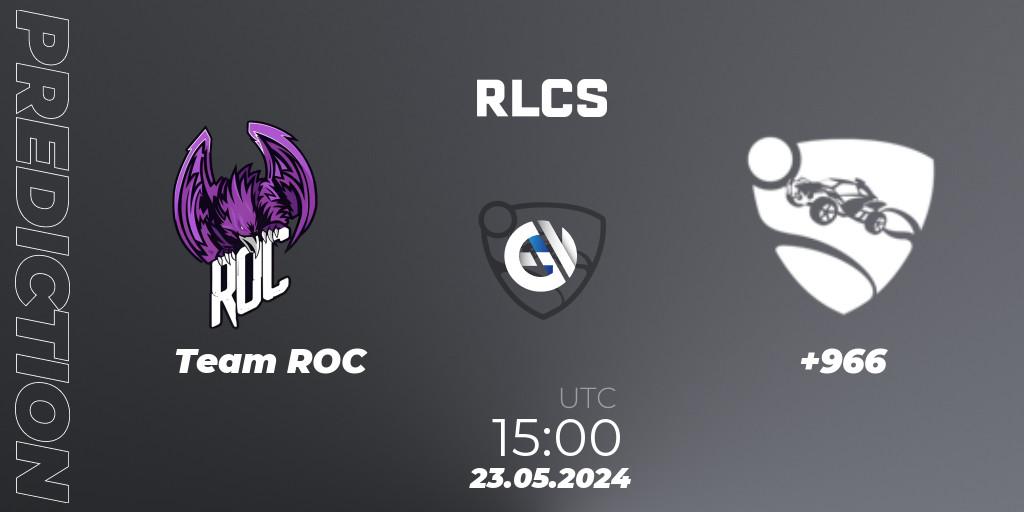Team ROC vs +966: Match Prediction. 23.05.2024 at 15:00, Rocket League, RLCS 2024 - Major 2: MENA Open Qualifier 6