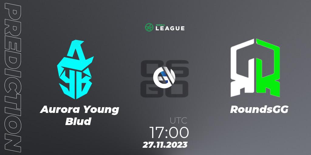 Aurora Young Blud vs RoundsGG: Match Prediction. 27.11.2023 at 17:00, Counter-Strike (CS2), ESEA Season 47: Advanced Division - Europe