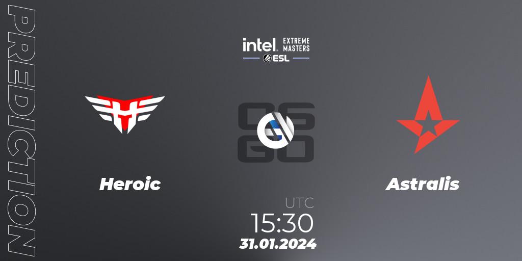 Heroic vs Astralis: Match Prediction. 31.01.24, CS2 (CS:GO), IEM Katowice 2024 Play-in