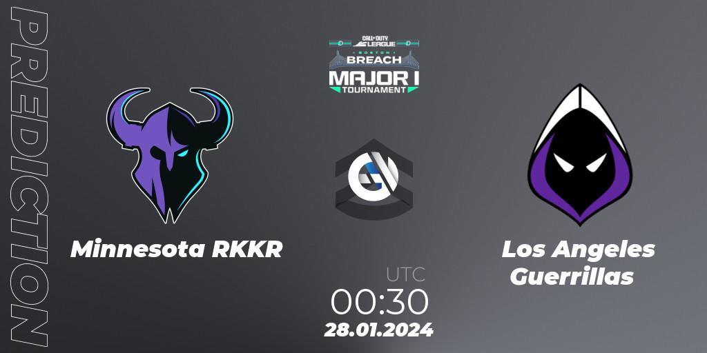 Minnesota RØKKR vs Los Angeles Guerrillas: Match Prediction. 28.01.2024 at 00:30, Call of Duty, Call of Duty League 2024: Stage 1 Major