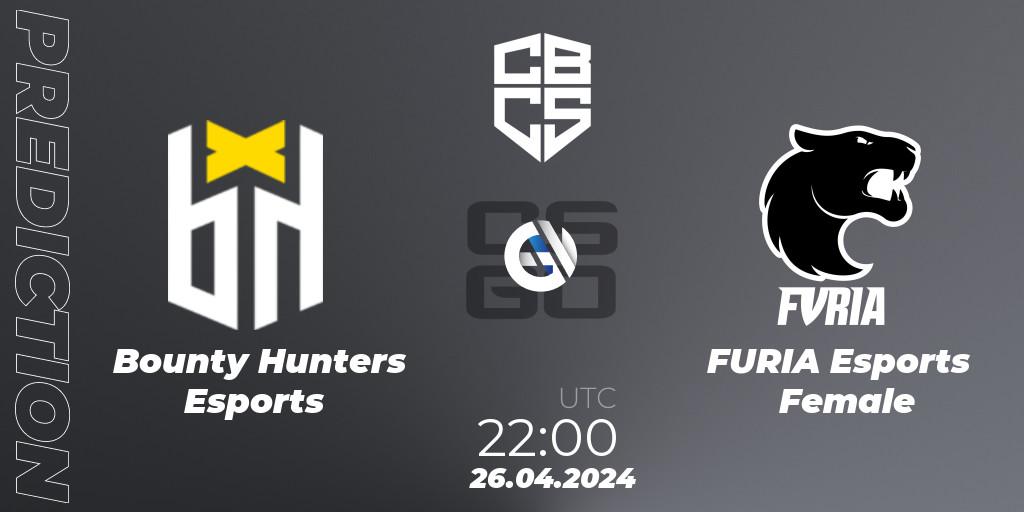 Bounty Hunters Esports vs FURIA Esports Female: Match Prediction. 26.04.24, CS2 (CS:GO), CBCS Season 4: Open Qualifier #2