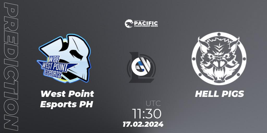 West Point Esports PH vs HELL PIGS: Match Prediction. 17.02.24, LoL, PCS Spring 2024